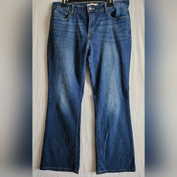 Levi's Jeans Women 16 (35x29) 515 Boot Cut Mid Rise Pockets Blue Casual Western - Picture 1 of 9